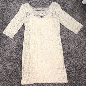 Cream lace dress